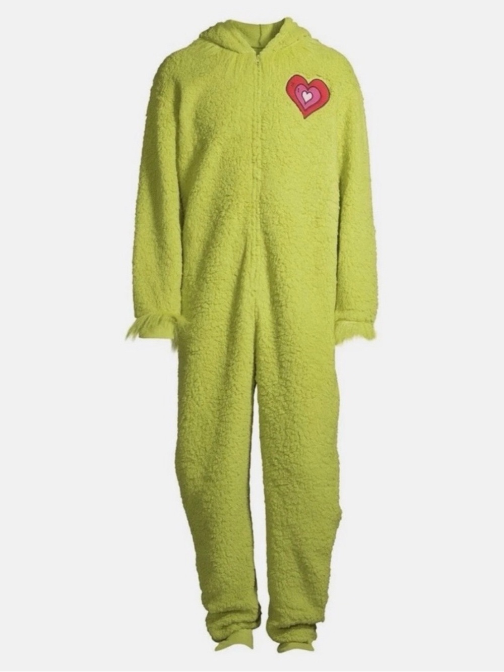 NWT Dr. Seuss The Grinch Union Suit Pajamas One Piece Costume Fleece Adult XL